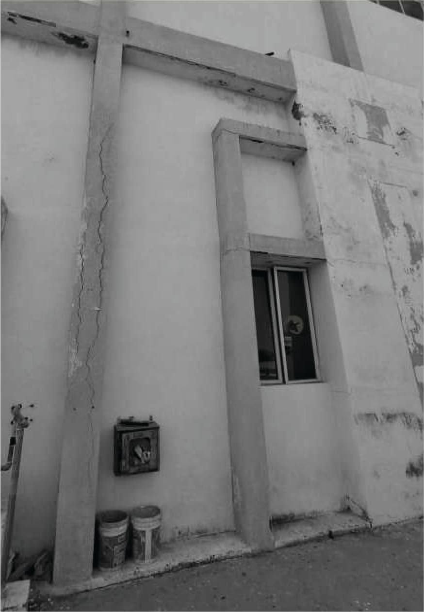 Building exterior maintenance issue before monsoon season.